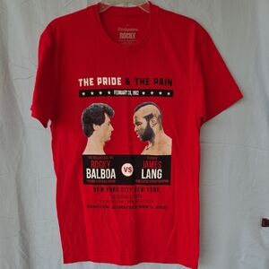 Rocky Balboa/ James Lang-  Red Short Sleeve Graphic Tee - The Pride & The Pain